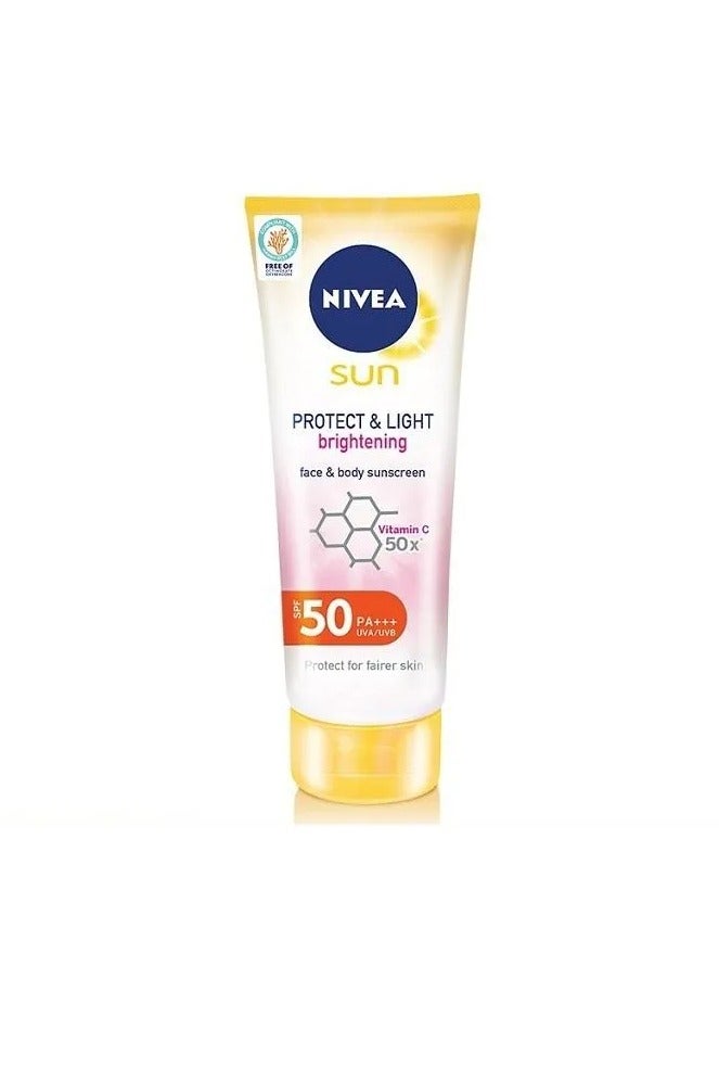 Nivea Nivea Sun Protect & Light Brightening Face & Body Sunscreen Spf50, 70Ml 