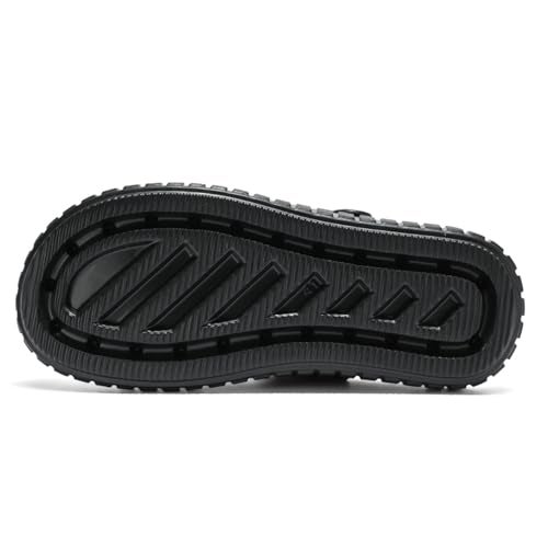SECHRITE Mens Clogs Mules Slip on Garden Work Nurse Water Shoes for Men Waterproof Non Slip Closed Toe Clogs Sandals for Kitchen Office Beach Fishing Zuecos de Chef para Hombre Black 44 - Image 5
