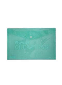 ATLAS 12-Piece Clear Document Bag Green Colour  - Image 2
