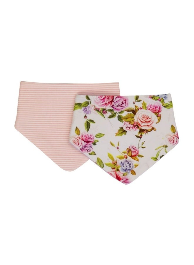 All4Ella Rose Bandana Bibs 2 Pack - Image 1