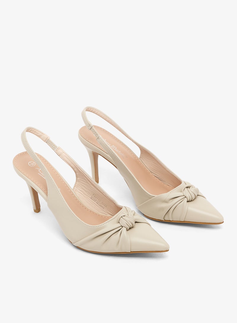 ايلا حذاء بكعب مدبب مع تفاصيل عقدة - Image 4