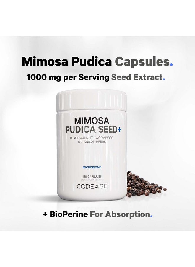Codeage Codeage Organic Mimosa Pudica Seed Capsules - Mimosa Pudica Seeds Supplement - Black Walnut, Cloves, Vidanga, Neem, BioPerine - All in One - Sensitive Plant Pills - Non-GMO & Vegan - 120 Capsules  - Image 3