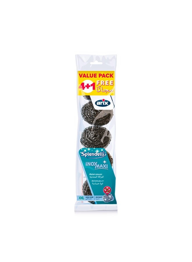 Arix Inox Maxi Metal Scourer 4+1 Free – Heavy Duty Scrubber