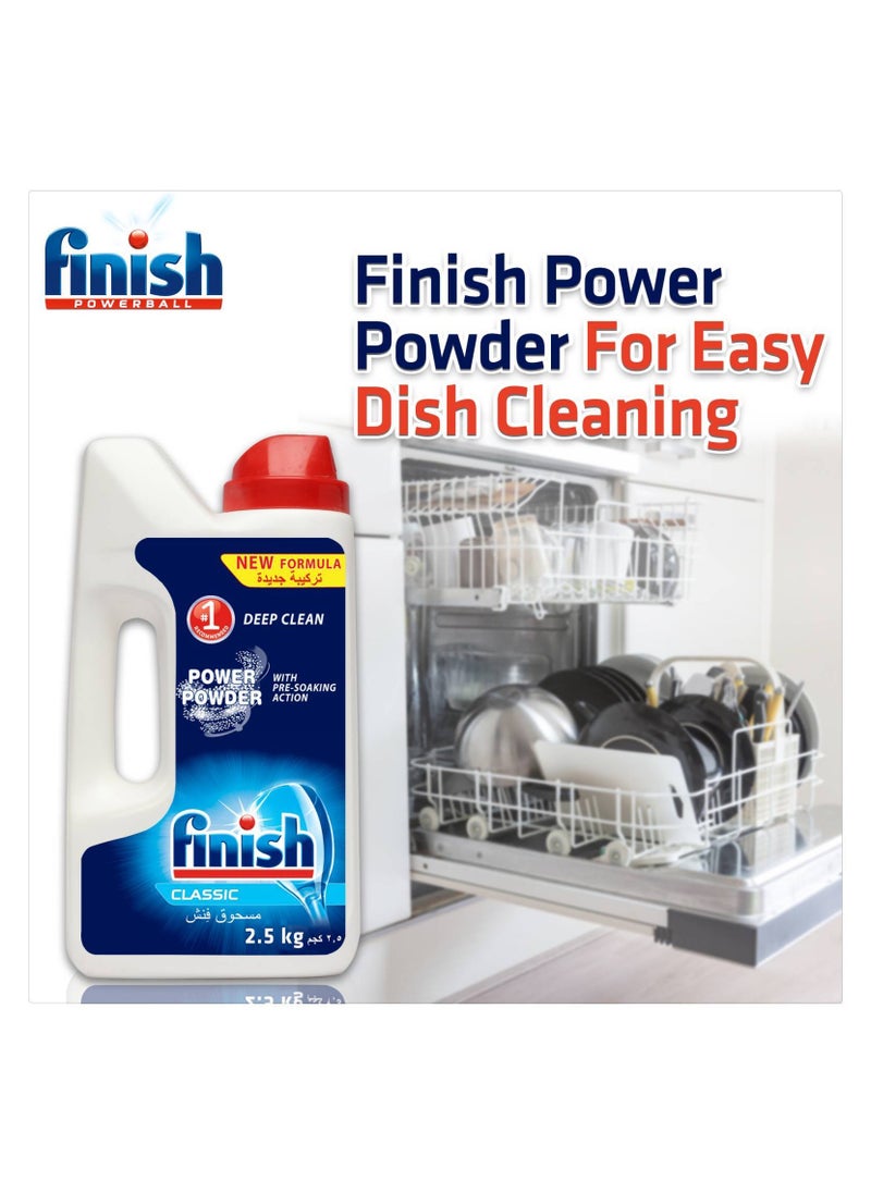 Finish - Classic Power Dishwasher Detergent Powder 2.5 Kg - Image 1