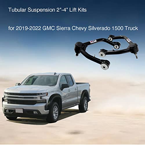 BST BSSP Pair Front Upper Control Arm 2-4" Lift Kit Compatible with 2019 2020 2021 2022 Silverado Sierra 1500 GMC Sierra 1500 with Ball Joints Left and Right Lift Suspension Arms - Image 2