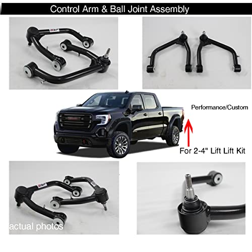 BST BSSP Pair Front Upper Control Arm 2-4" Lift Kit Compatible with 2019 2020 2021 2022 Silverado Sierra 1500 GMC Sierra 1500 with Ball Joints Left and Right Lift Suspension Arms - Image 3