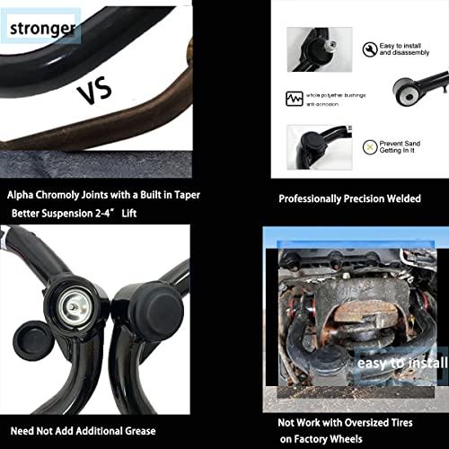BST BSSP Pair Front Upper Control Arm 2-4" Lift Kit Compatible with 2019 2020 2021 2022 Silverado Sierra 1500 GMC Sierra 1500 with Ball Joints Left and Right Lift Suspension Arms - Image 4