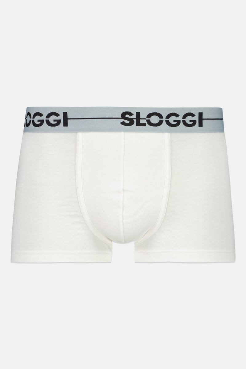 sloggi سراويل داخلية هيبستر للرجال 3 قطع بشعار العلامة التجارية، أبيض فاتح - Image 5