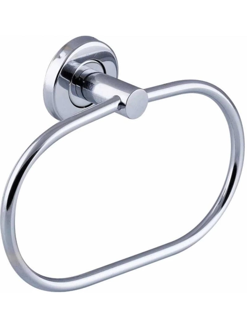 NTCD Towel Ring Oval Chrome Finish with Wall Bracket and Screws 1  - Image 1