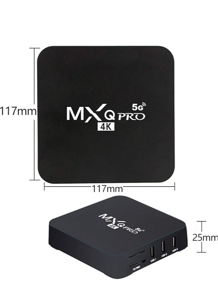 MXQ - MXQ Pro 5G Android 13.1 TV Box – Quad-Core Processor, 2GB RAM + 16GB ROM, 4K UHD Streaming, H.265 & 3D Support, Dual-Band 2.4G/5.8G WiFi, Smart Media Player for Seamless Entertainment - Image 1