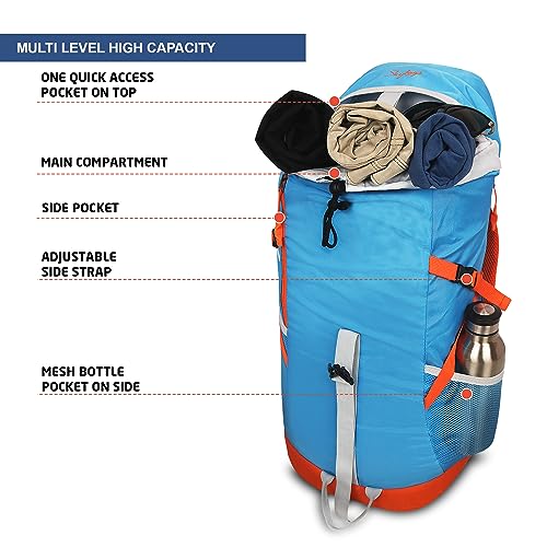 Skybags Vertex Rucksack 45L- (E) Blue Backpack (Blue, OneSize) - Image 3