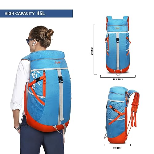 Skybags Vertex Rucksack 45L- (E) Blue Backpack (Blue, OneSize) - Image 5
