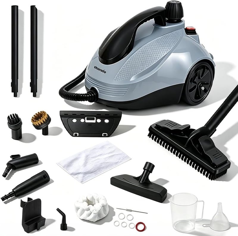 Sharpdo 2026 New Upgraded Steam Cleaner, Multi-Purpose Mop, Electric Household Steamer Chemical-Free Pressurized Cleaning for Most Floors, Counters,Windows, Autos, and More (2000W,2L,18Accessories-grey blue) - Image 1