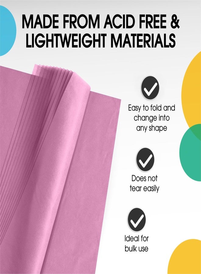 Crown Display Pink Tissue Paper for Gift Bags - 15" X 20" Bulk Tissue Paper Pink 480 Sheets - 10lb Newsprint for Packing, Birthday Gift Box Filler, Packing Supplies for Moving Supplies Crown Display - Image 3