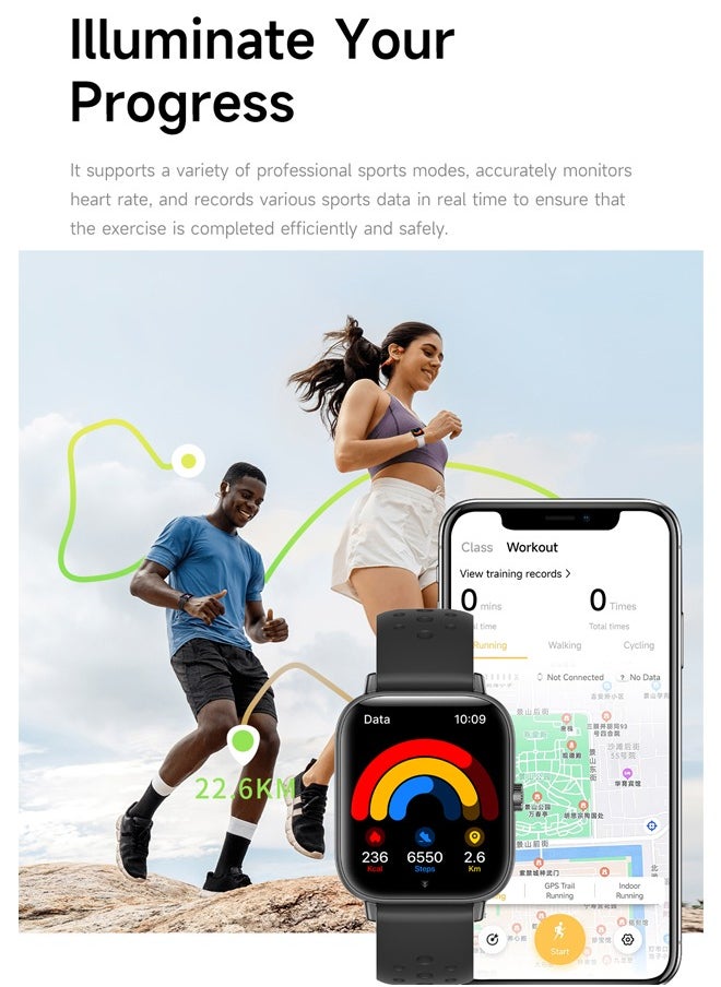 RollsTimi  1.83-Inch Bluetooth Smart Bracelet/Smartwatch, Sports Sleep Monitoring, Answering/Making Calls, Silicone Strap, RT i128  - Image 5