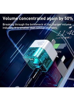 WEKOME 20W USB+USB-C/Type-C Dual Port Transparent Charger, Specifications: US Plug  - Image 4