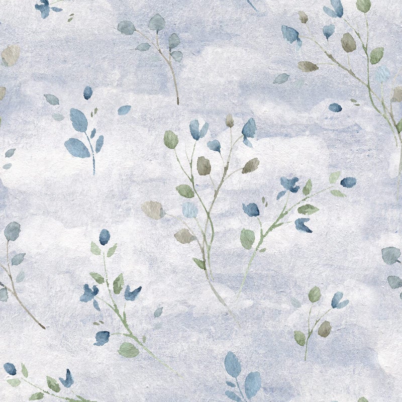 VaryStyle 177x118 Blue Eucalyptus Leaf Wallpaper Peel and Stick Wallpaper Blue Leaves Floral Wallpaper Thickened Removable Self Adhesive Waterproof Contact Paper for Cabinets Shelves Drawers Walls
