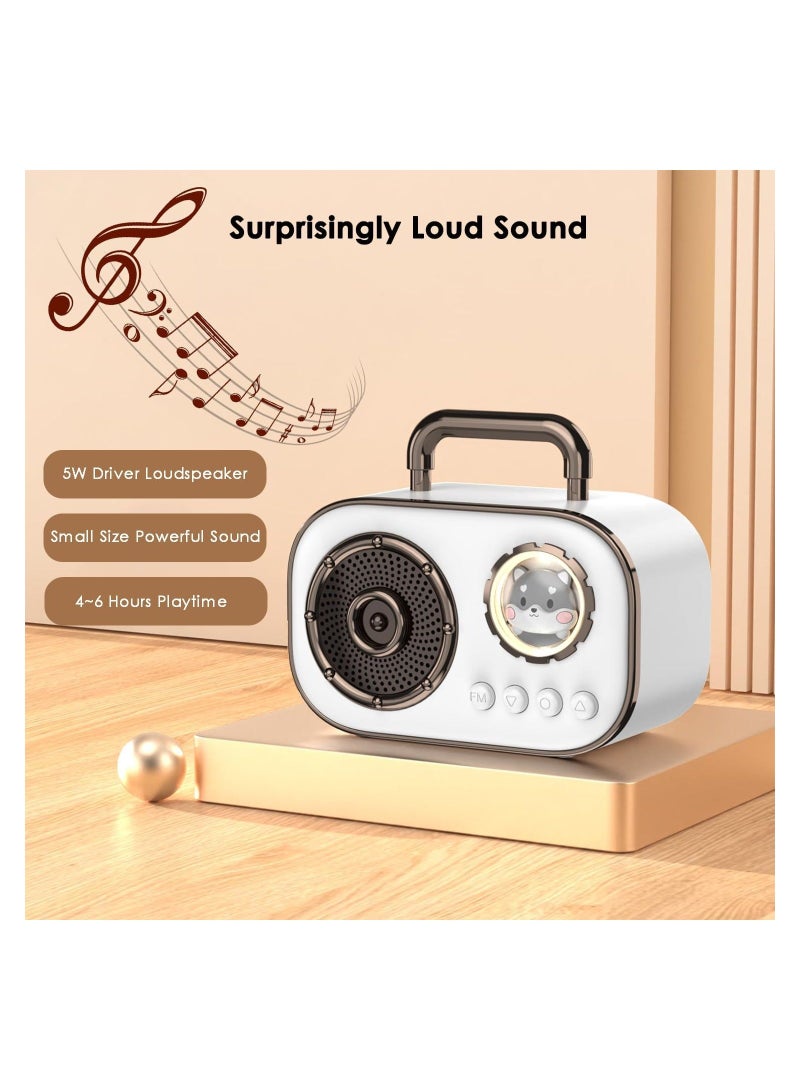 XiuWoo Wireless Bluetooth Speaker, Cute Mini Portable Speaker with Tws, Hands-Free Call, Loud Sound, 4h Playtime, Mic, Tf/Sd Card, Aux Line, Water-Proof for Ios Android Smartphone, Home Office Gift - Image 2