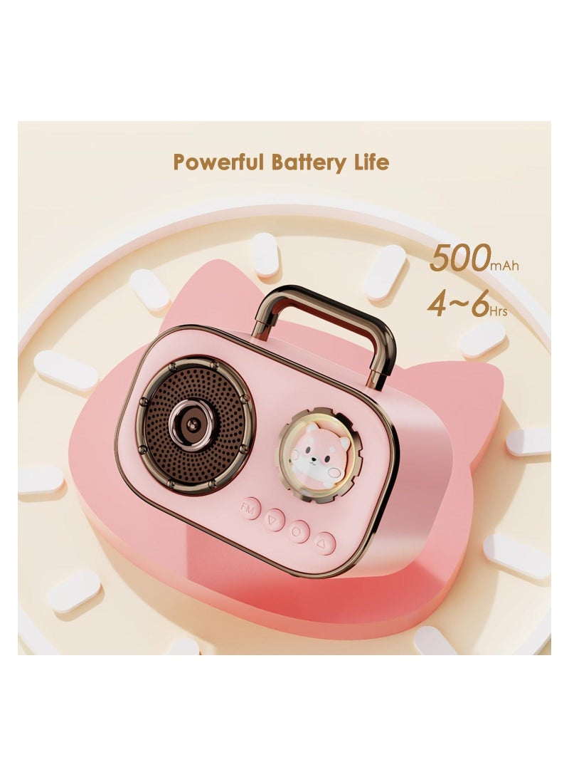 XiuWoo Wireless Bluetooth Speaker, Cute Mini Portable Speaker with Tws, Hands-Free Call, Loud Sound, 4h Playtime, Mic, Tf/Sd Card, Aux Line, Water-Proof for Ios Android Smartphone, Home Office Gift - Image 3