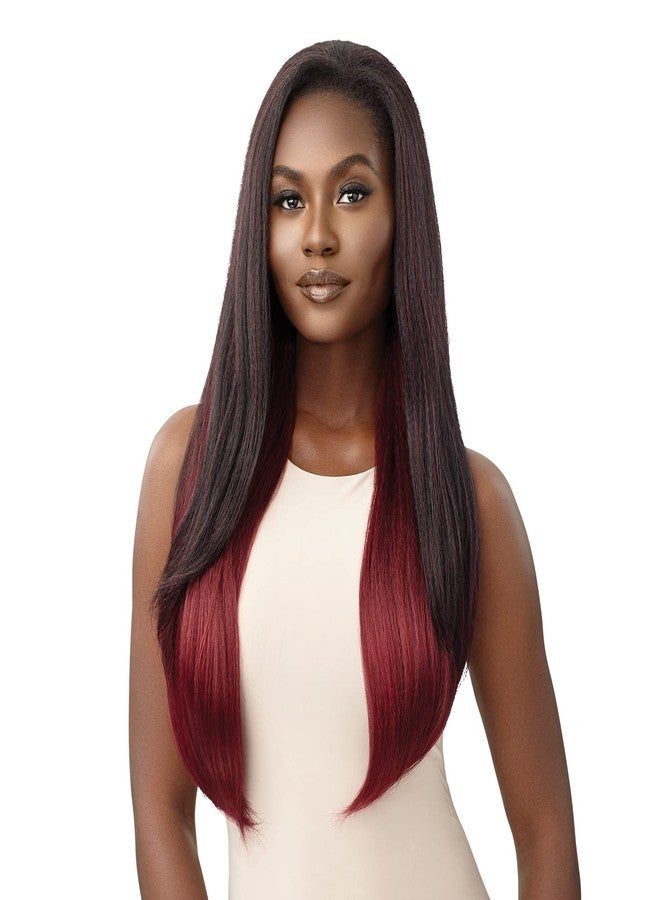 Outre Half Wig Quick Weave Neesha Soft Natural New Half Wig Cap NEESHA H306 (DR2/HNBRN) - Image 1