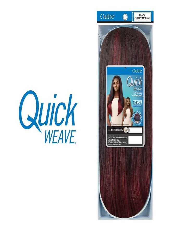 Outre Half Wig Quick Weave Neesha Soft Natural New Half Wig Cap NEESHA H306 (DR2/HNBRN) - Image 3