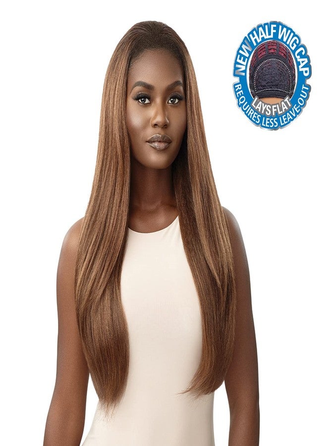 Outre Half Wig Quick Weave Neesha Soft Natural New Half Wig Cap NEESHA H306 (DR2/HNBRN) - Image 4