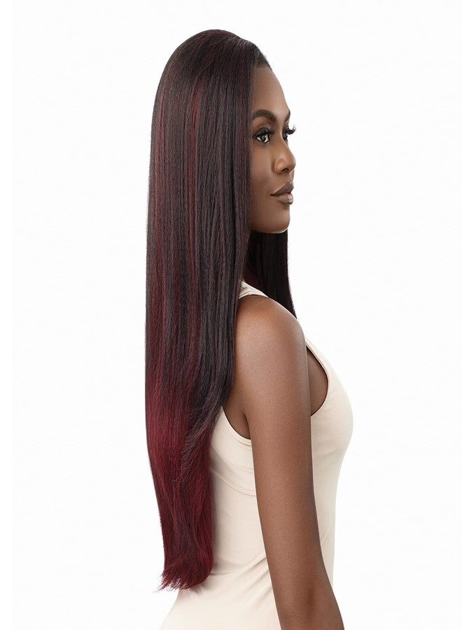 Outre Half Wig Quick Weave Neesha Soft Natural New Half Wig Cap NEESHA H306 (DR2/HNBRN) - Image 5