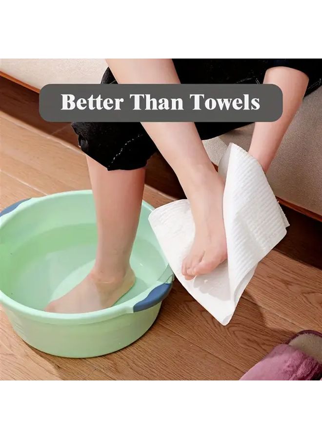 1 Roll 50 Pcs Disposable Adult Foot And Bath Towels For Shower Spa Podiatry Care - Image 2
