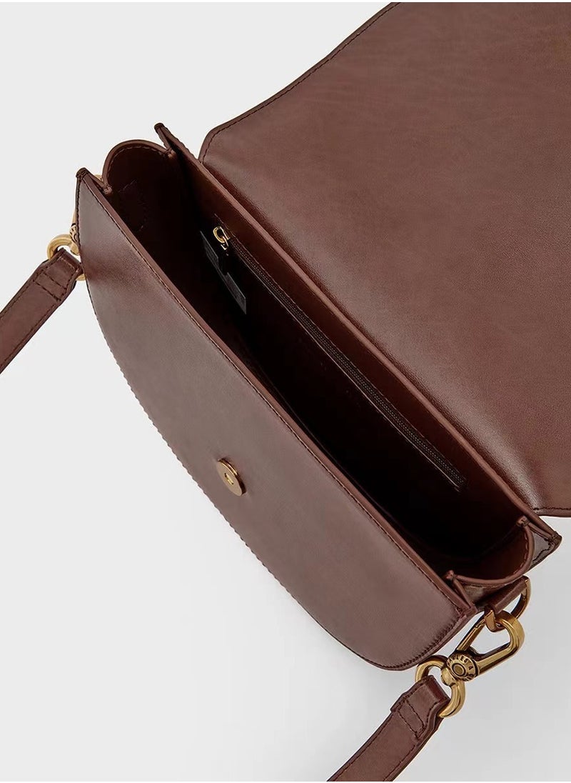 Charles & Keith Charles & Keith Gabine Horseshoe Buckle Saddle Bag Shoulder Bag  - Image 4