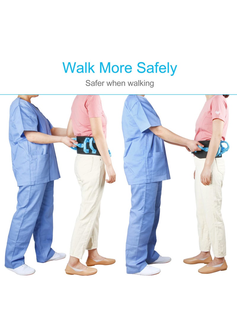 XiuWoo Transfer and Walking Gait Belt with 7 Handles for Patient Care Secure Aide Transfer Sling, Pediatric, Elderly, Occupational & Physical Therapy, 62.5cm  - Image 2