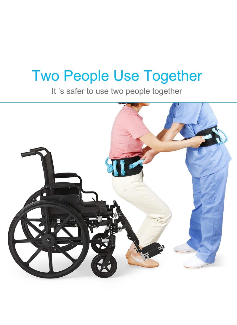 XiuWoo Transfer and Walking Gait Belt with 7 Handles for Patient Care Secure Aide Transfer Sling, Pediatric, Elderly, Occupational & Physical Therapy, 62.5cm  - Image 4