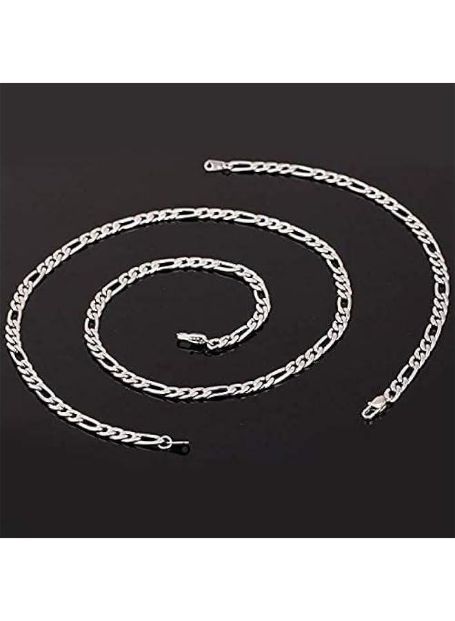 GELESE Other Men's Necklace & Bracelet Jewelry Set- 925 Silver Chain Kit for Men and Women (Silver) - Image 2