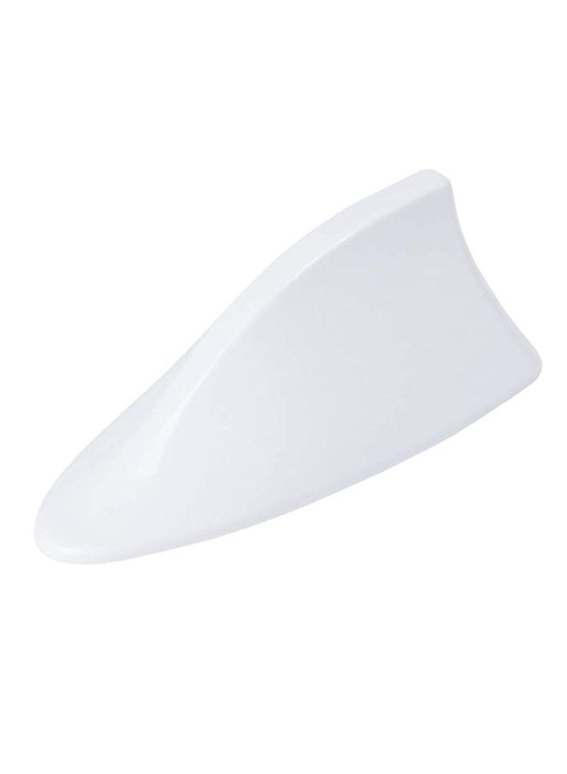 Generic Shark Fin Roof Antenna Aerial FM/AM Radio Signal Decoration Car Trim Universal White  - Image 1
