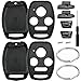 JJCHQ 2 Pack Key Fob Shell Replacement for Honda Accord 20032012 Civic EX 20062013 Pilot 20092015 CRV 20052006 4 Button Car Keyless Entry Remote Control Key Fob Case Cover NO Cutting Require - Image 2