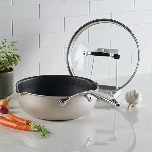 Circulon 95Inch 32Qt Infinity Pan with ScratchDefense Nonstick and Lid and Tool Holder Induction Pan Platinum - Image 3