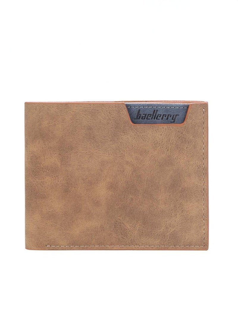 بايلليري محفظة جديدة عصرية وعالية الجودة متعددة الاستخدامات، محفظة عمل قصيرة للرجال عالية الجودة، محفظة أفقية متعددة البطاقات، محفظة قابلة للطي بسعة كبيرة، محفظة متينة وعالية الجودة. - Image 1