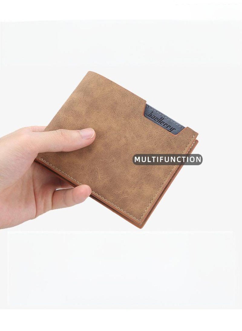 بايلليري محفظة جديدة عصرية وعالية الجودة متعددة الاستخدامات، محفظة عمل قصيرة للرجال عالية الجودة، محفظة أفقية متعددة البطاقات، محفظة قابلة للطي بسعة كبيرة، محفظة متينة وعالية الجودة. - Image 5