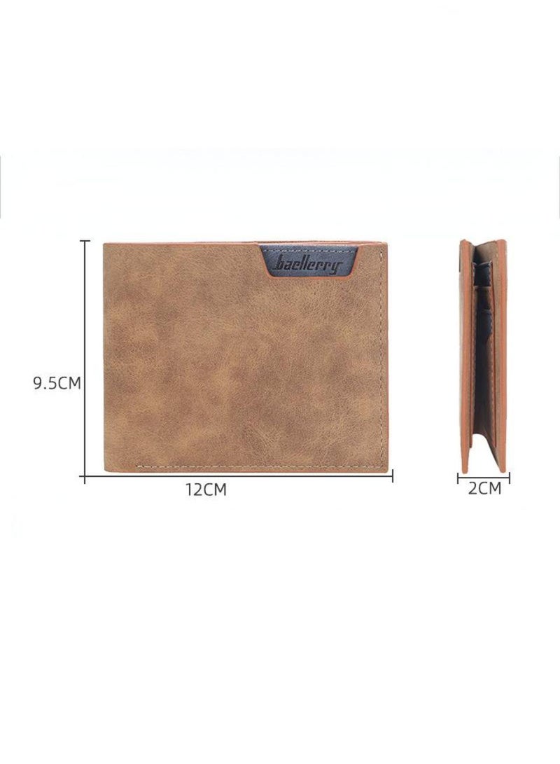 بايلليري محفظة جديدة عصرية وعالية الجودة متعددة الاستخدامات، محفظة عمل قصيرة للرجال عالية الجودة، محفظة أفقية متعددة البطاقات، محفظة قابلة للطي بسعة كبيرة، محفظة متينة وعالية الجودة. - Image 2