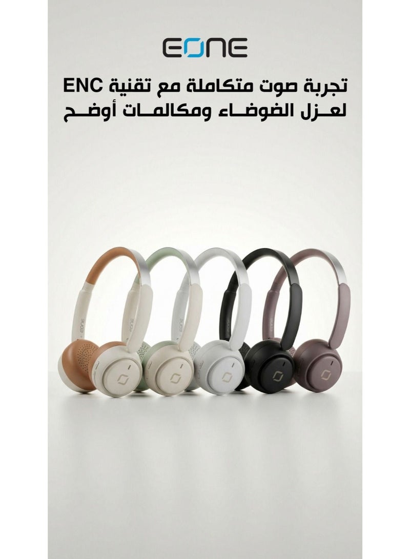 EONE 750 PICO Wireless Headphones, Bluetooth 6.0, ENC Noise Cancellation Technology, 58 Hour Battery Life, Type-C Charging, Black - Image 4
