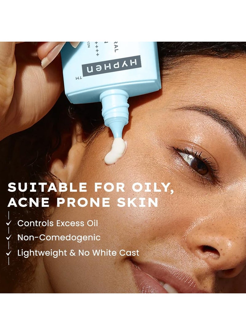 HYPHEN Sun Milk 100% Mineral Sunscreen Spf 50 Pa++++ Uv+ Bluelight Protection, 25% Nano Zinc Oxide | Sensitive, Acne Prone & Oily Skin, Water Resistant Sun Protect - 50 Ml - Image 2