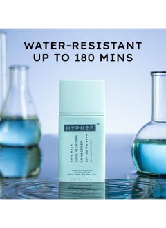 HYPHEN Sun Milk 100% Mineral Sunscreen Spf 50 Pa++++ Uv+ Bluelight Protection, 25% Nano Zinc Oxide | Sensitive, Acne Prone & Oily Skin, Water Resistant Sun Protect - 50 Ml  - Image 3