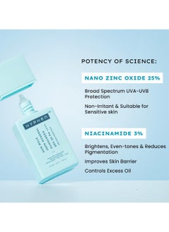 HYPHEN Sun Milk 100% Mineral Sunscreen Spf 50 Pa++++ Uv+ Bluelight Protection, 25% Nano Zinc Oxide | Sensitive, Acne Prone & Oily Skin, Water Resistant Sun Protect - 50 Ml  - Image 5