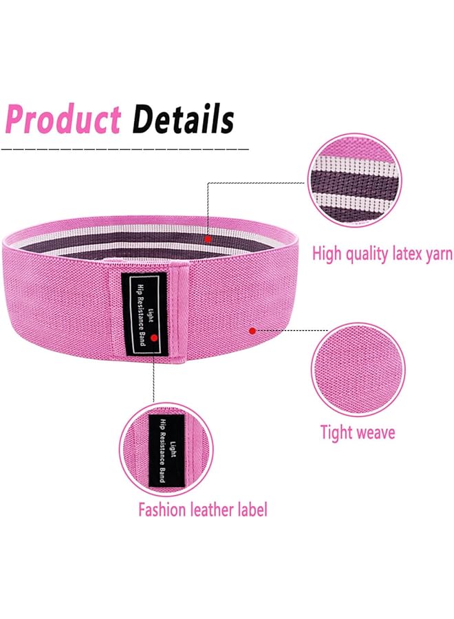 ECVV 3Pcs Exercise Resistance Bands for Legs and Butt Fabric Exercise Loop Bands Gym Fitness Yoga Strap Non Slip 3 Resistance Level Workout Bands for Women Men - Image 2