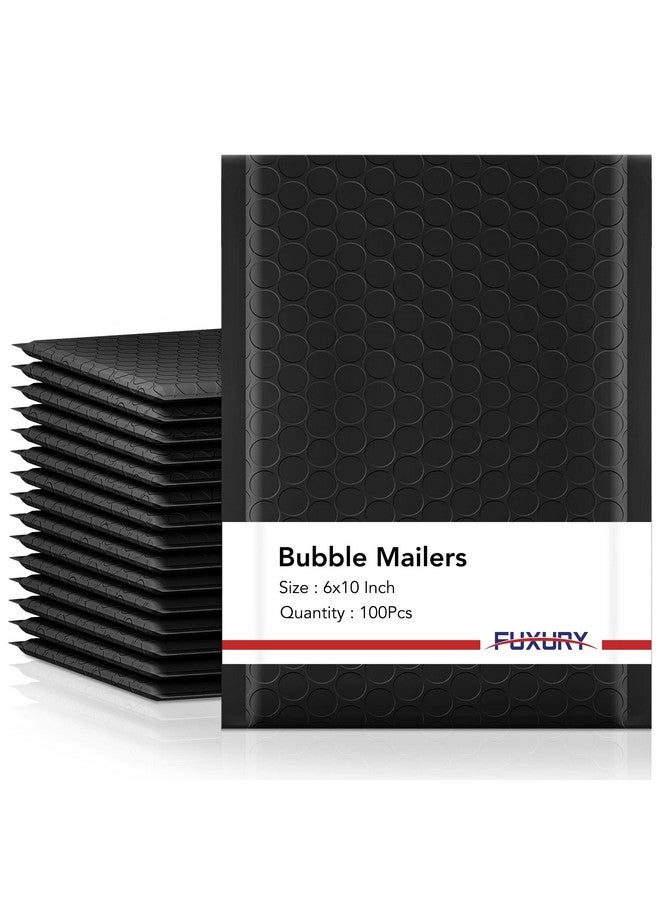 Fuxury Bubble Mailers 6X10" 100 Pack Black Padded Envelopes Usable Size 6X9" Thick Mailing Envelopes Bubble Opaque Padded Mailers Shipping Bags For Mailing Jewelry Makeup Small Business0 - Image 1
