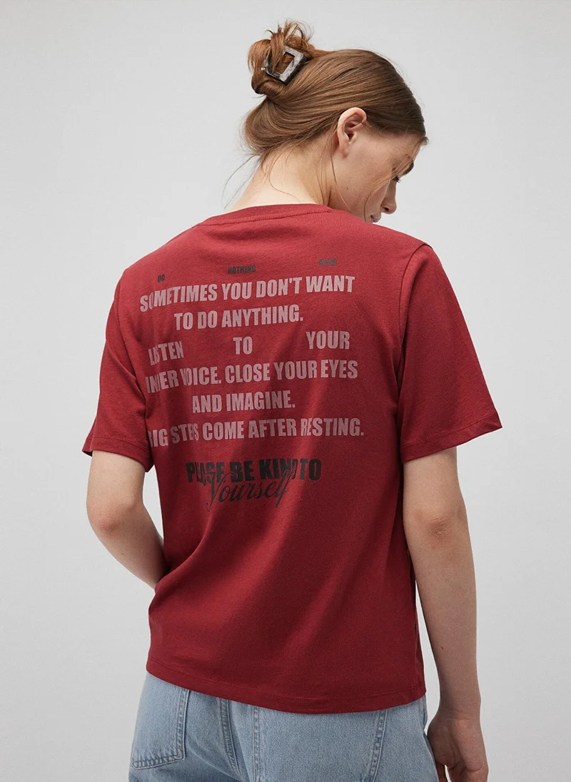MAVI Back Printed Red T-Shirt