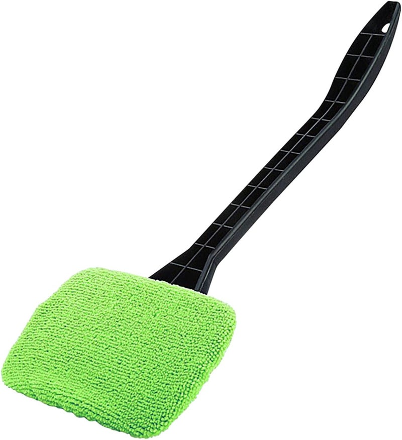 klarako Microfiber Windshield Cleaner Tool, Reusable and Washable Microfiber Wiper, Windshield Cleaning Brushes with Detachable Handle, Window Windscreen Cleaning Towel (Green) - Image 4