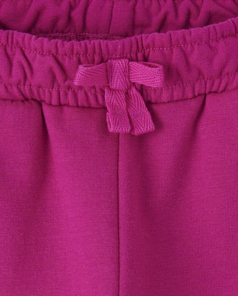 Gymboree Girls and Toddler Fleece Jogger Sweatpants, Magic Magenta, 3T - Image 2