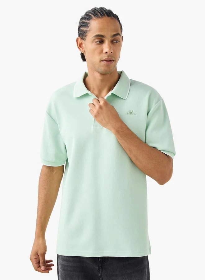 Kappa Kappa Logo Embroidered Polo T-shirt with Short Sleeves
