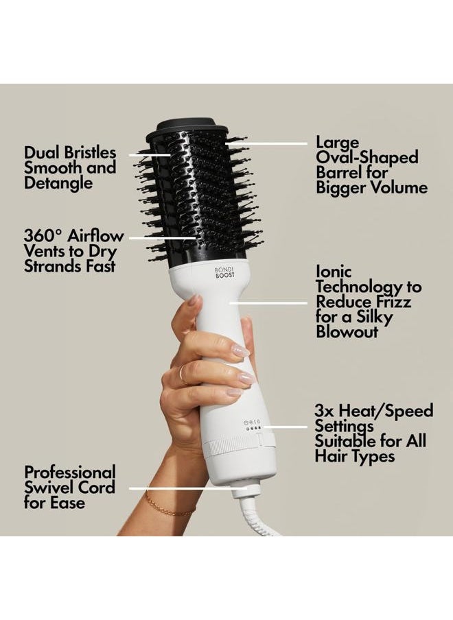 BONDIBOOST - Blowout Brush Pro Hair Dryer [75MM], Oval Shape Styler Volumizer for Smooth/Frizz Free Results Great All Types 3X Heat/Speed Options 360° Airflow Vents, (WDD05)… - Image 1