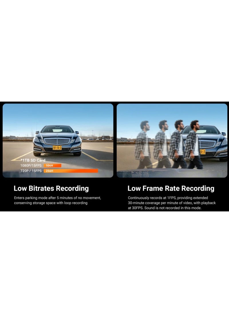 فانترو N4 PRO S | ثلاثة قنوات | أمامية 4K + داخلية 1018 + خلفية 2.5K | حساس سوني ستارفس 2 | HDR | تحكم بالصوت | شاشة 3.19 بوصة - Image 3